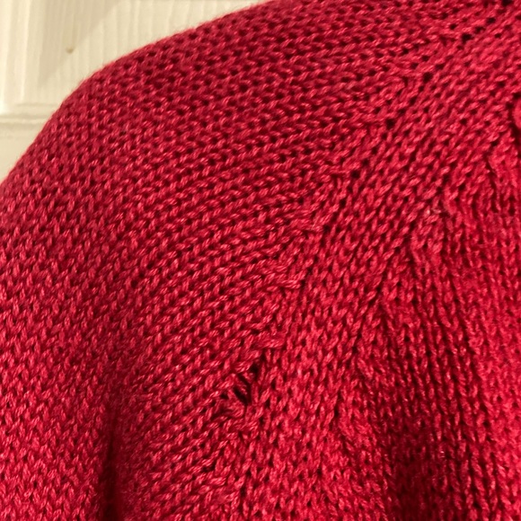 Vintage Tiara International Red Zip Up Christmas Sweater - Picture 9 of 10